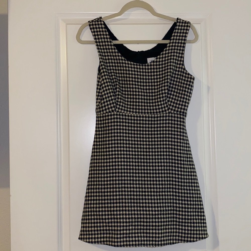 Jill Stuart black & white houndstooth dress